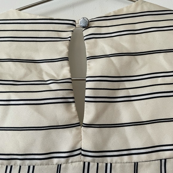 Artelier Nicole Miller Departure Stripe Cap Sleeve Silk Blouse, Sz 4 - Picture 6 of 10